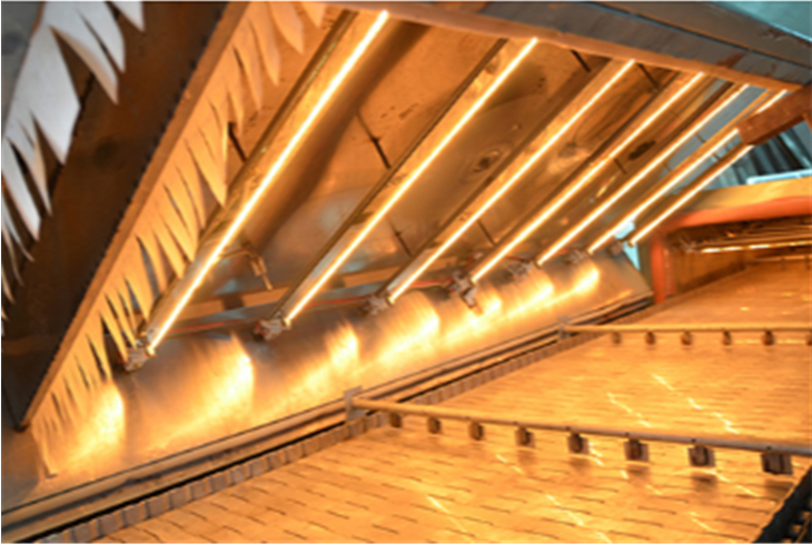 linear quartz tube for bakery oven